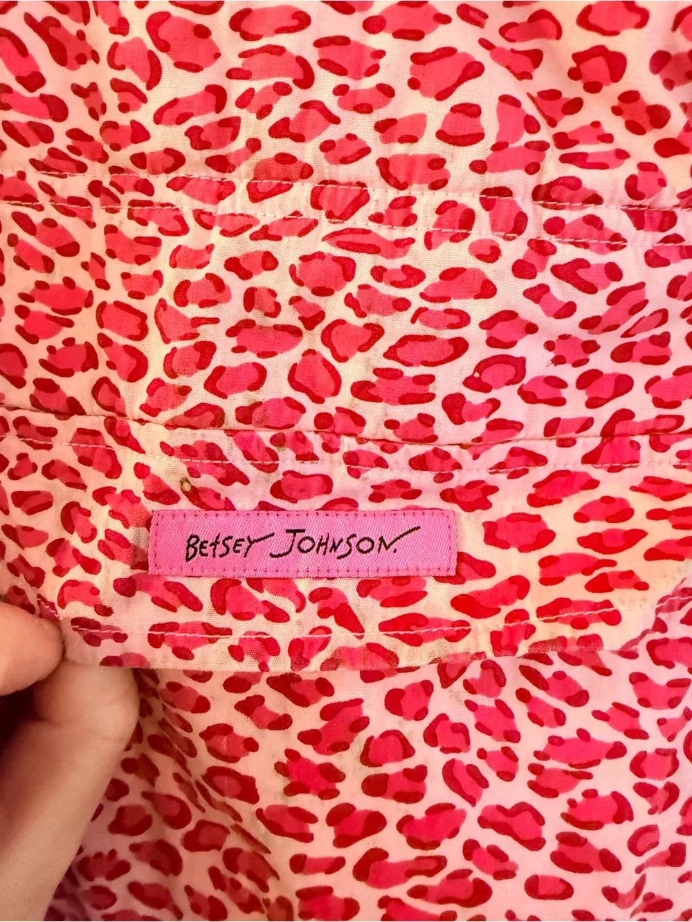 Y2K Betsey Johnson Baby Pink Leopard Snowsuit 24M Mittens